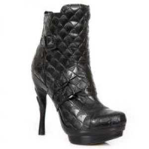   M.PUNK098X-S3 DRAGON NEGRO, PLAT NEGRO PUNK LISO TACON COBRA NEGRO New Rock M.PUNK098X-S3 -  