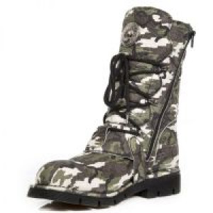  VINTAGE FLOWER CAMUFLAGE**, PLANING NEGRO SIN New Rock M.1473-S36 -  