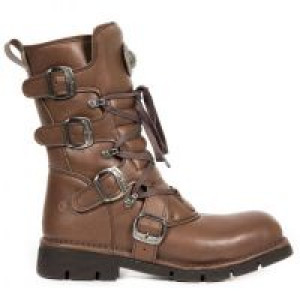  VEGAN MICRO CUERO, PLANING MARRON SIN New Rock M.1473-V2 -  