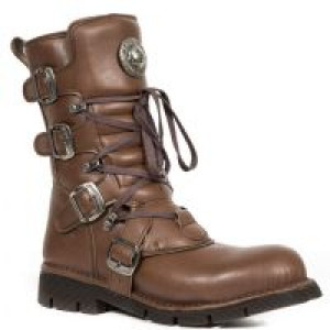  VEGAN MICRO CUERO, PLANING MARRON SIN New Rock M.1473-V2 -  