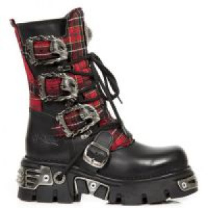  ITALI NEGRO TELA ESCOCESA ROJO REACTOR NEGRO TOBER New Rock M.391T-S1 -  
