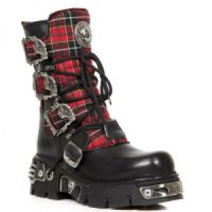  ITALI NEGRO TELA ESCOCESA ROJO REACTOR NEGRO TOBER New Rock M.391T-S1 -  