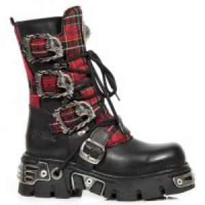  ITALI NEGRO TELA ESCOCESA ROJO REACTOR NEGRO TOBER New Rock M.391T-S1 -  