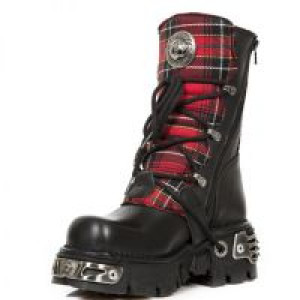  ITALI NEGRO TELA ESCOCESA ROJO REACTOR NEGRO TOBER New Rock M.391T-S1 -  