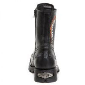  NOMADA NEGRO BORDADOS GRIS LLAMAS FUEGO MOTORCYCLE -  4