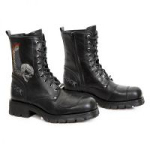  NOMADA NEGRO BORDADOS GRIS LLAMAS FUEGO MOTORCYCLE -  7