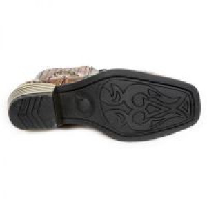  MEXICO CUERO, ALASKA CUERO, WEST NEGRO H CUADRADA TACON DALLAS ORO VIEJO New Rock M.7966-S3 -  