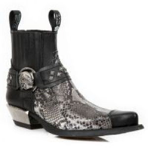  PYTHON RETICULATUS ARENA-NEGRO, CRUST NEGRO, WEST NEGRO ACERO TACON DALLAS ACERO New Rock M.7995PT-S22 -  