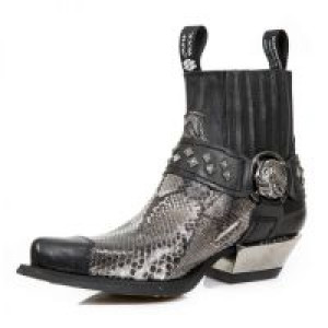  PYTHON RETICULATUS ARENA-NEGRO, CRUST NEGRO, WEST NEGRO ACERO TACON DALLAS ACERO New Rock M.7995PT-S22 -  