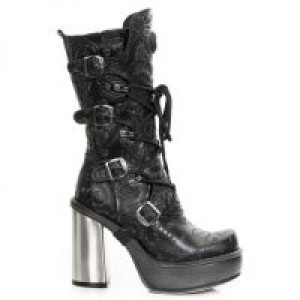  VINTAGE FLOWER NEGRO, PLATAFORMA NEW CIRCLE TACON ACERO New Rock M.9973-S10 -  