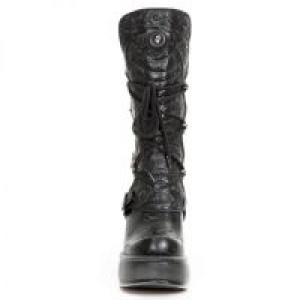  VINTAGE FLOWER NEGRO, PLATAFORMA NEW CIRCLE TACON ACERO New Rock M.9973-S10 -  