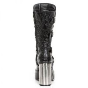  VINTAGE FLOWER NEGRO, PLATAFORMA NEW CIRCLE TACON ACERO New Rock M.9973-S10 -  