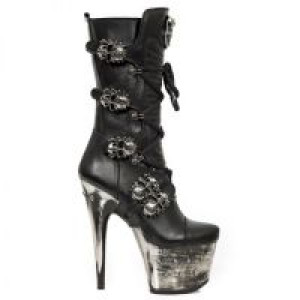  NOMADA NEGRO DEVIL ACERO-NEGRO CALAVERAS + HEBILLA 2893/20 New Rock M.DEVIL001-S3 -  