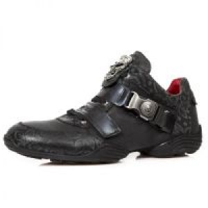  FLORAL NEGRO ITALI NEGRO DIAMANTE GRABADO CHAROL New Rock M.HY036-S6 -  