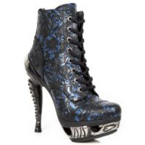  VINTAGE FLOWER GLITTER AZUL, MAGNETO ACERO -  1