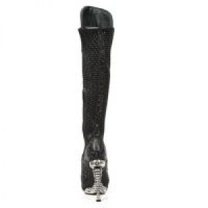  VINTAGE FLOWER NEGRO, LYCRA STRETCH NEGRO -  5