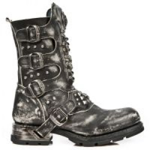  VINTAGE RASPADO NEGRO MOTOROCK NEGRO TACON ACERO New Rock M.MR019-S2 -  
