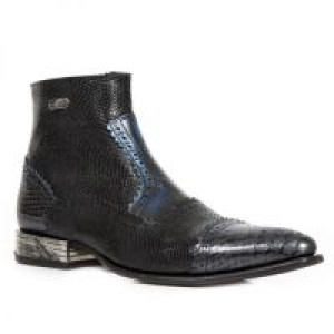  PITON NEGRO GRAFITO REVESS AZUL PITONE NEGRO BOX -  2