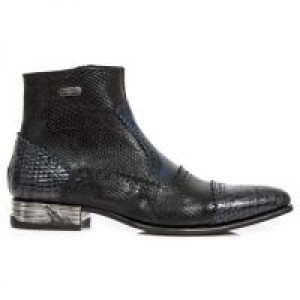  PITON NEGRO GRAFITO REVESS AZUL PITONE NEGRO BOX New Rock M.NW133-S5 -  