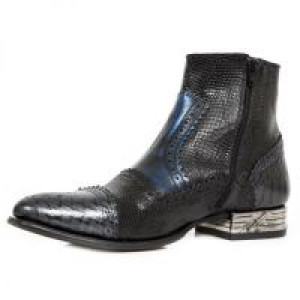  PITON NEGRO GRAFITO REVESS AZUL PITONE NEGRO BOX -  4