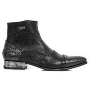  PITON NEGRO GRAFITO REVESS AZUL PITONE NEGRO BOX -  1