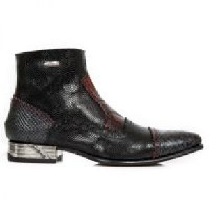  PITON NEGRO GRAFITO REVESS ROJO PITONE NEGRO BOX New Rock M.NW133-S7 -  