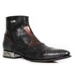  PITON NEGRO GRAFITO REVESS ROJO PITONE NEGRO BOX -  2