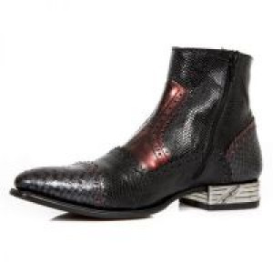  PITON NEGRO GRAFITO REVESS ROJO PITONE NEGRO BOX -  4