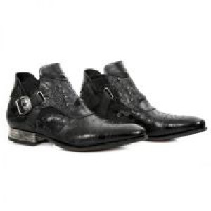  ANTIK PULIDO NEGRO VINTAGE FLOWER NEGRO VIP-1 NEGRO TACON ACERO New Rock M.NW135-S2 -  