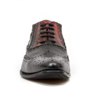  PITON NEGRO GRAFITO REVESS ROJO PITONE NEGRO BOX -  3