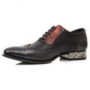  PITON NEGRO GRAFITO REVESS ROJO PITONE NEGRO BOX -  4