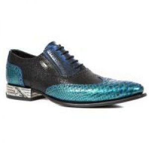  PITON CHAROL VERDE-AZUL, PITONE NEGRO, BOX METAL -  2