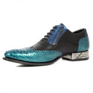  PITON CHAROL VERDE-AZUL, PITONE NEGRO, BOX METAL -  4
