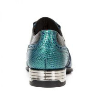  PITON CHAROL VERDE-AZUL, PITONE NEGRO, BOX METAL -  5