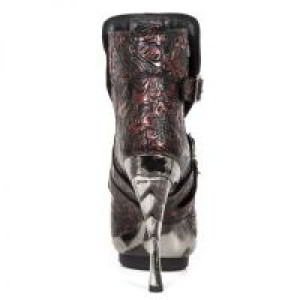  VINTAGE FLOWER GLITTER ROJO, PLATF. ACERO PUNK LISO, TACON COBRA ACERO-NEGRO -  4