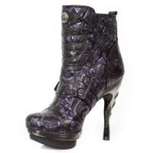  VINTAGE FLOWER GLITTER LILA, PLATF. ACERO PUNK LISO, TACON COBRA ACERO-NEGRO -  3