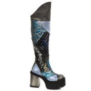  BOX PLANE GRABADO DIAMANTE PITONE AZUL REVESS AZ New Rock M.SEVE33-C2 -  