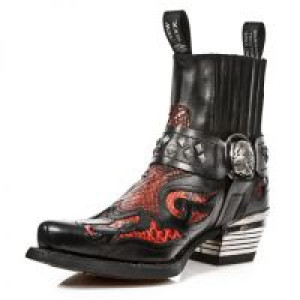   ITALI NEGRO PITON RETICULATUS ROJO DALLAS NEGRO New Rock M.WST005-S2 -  