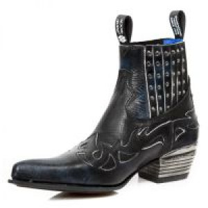  PULIK AZUL HUESO, PITONE NEGRO, DALLAS NEGRO T New Rock M.WST047H-S2 -  