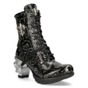   VINTAGE FLOWER NEGRO,TRAIL NEGRO TACON-2 TACON ACERO TRAIL-2 FLOR DE LYS New Rock M.TR082-S2 -  