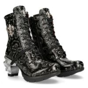   VINTAGE FLOWER NEGRO,TRAIL NEGRO TACON-2 TACON ACERO TRAIL-2 FLOR DE LYS New Rock M.TR082-S2 -  