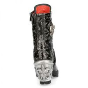   VINTAGE FLOWER NEGRO,TRAIL NEGRO TACON-2 TACON ACERO TRAIL-2 FLOR DE LYS New Rock M.TR082-S2 -  