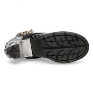   VINTAGE FLOWER NEGRO,TRAIL NEGRO TACON-2 TACON ACERO TRAIL-2 FLOR DE LYS New Rock M.TR082-S2 -  