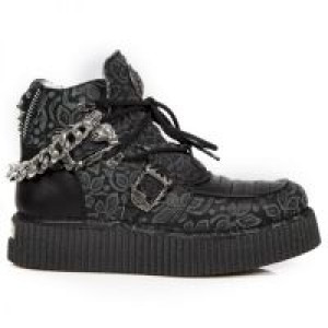   FLORAL NEGRO, CRUST NEGRO, FLORAL DENIM NEGRO, CREEPERS NEGRO New Rock M.CRP050-S2 -  