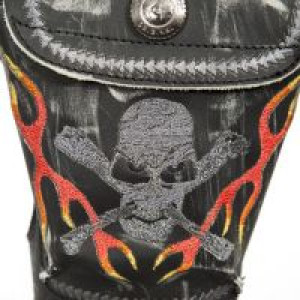  M.WST022-S1 VINTAGE RASPADO NEGRO BORDADOS GRIS LLAMAS FUEGO -  8
