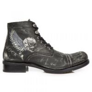  M-GY31-S10 VINTAGE RASPADO NEGRO BORDADOS GRIS GUM 710 NEGRO M2 ACERO New Rock M.GY31-S10 -  