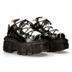  M-106-S119 CHAROL NEGRO ARRUGADO, NAPA BLANCA, TANK NEGRO SIN HERRAJES New Rock M.106-S119 -  