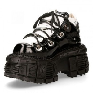  M-106-S119 CHAROL NEGRO ARRUGADO, NAPA BLANCA, TANK NEGRO SIN HERRAJES New Rock M.106-S119 -  