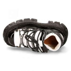  M-106-S119 CHAROL NEGRO ARRUGADO, NAPA BLANCA, TANK NEGRO SIN HERRAJES New Rock M.106-S119 -  