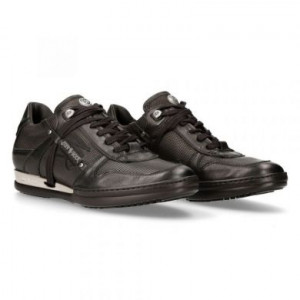 Ботинки M-HY021-S2 LUXOR NEGRO, ITALI NEGRO DIAMANTE, LUXOR NEGRO, HYBRID BANDA CU&#209;A ACERO New Rock M.HY021-S2 - маленькая картинка